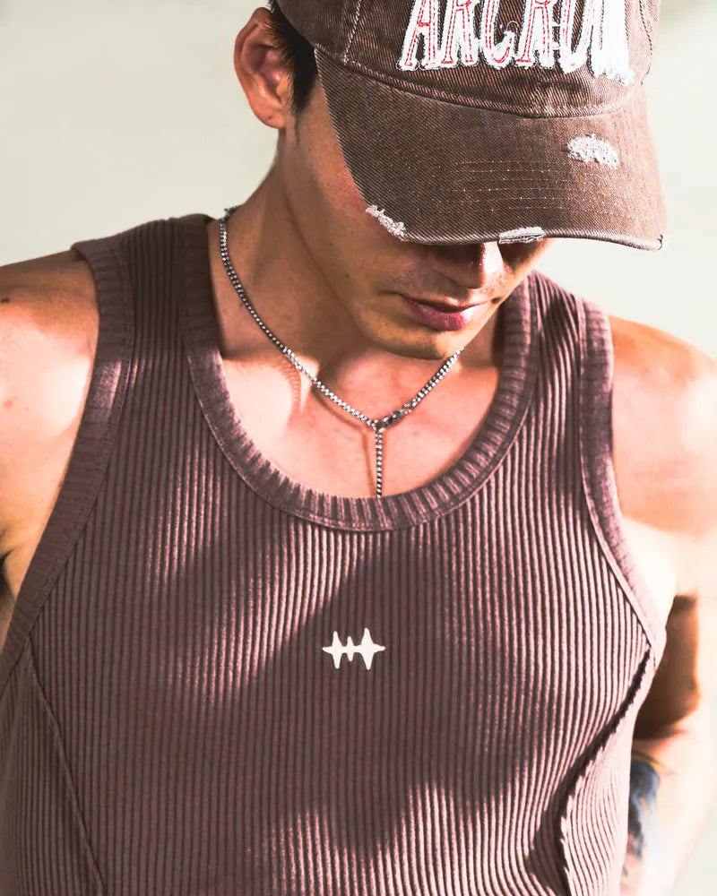 ARC TANK TOP - BROWN