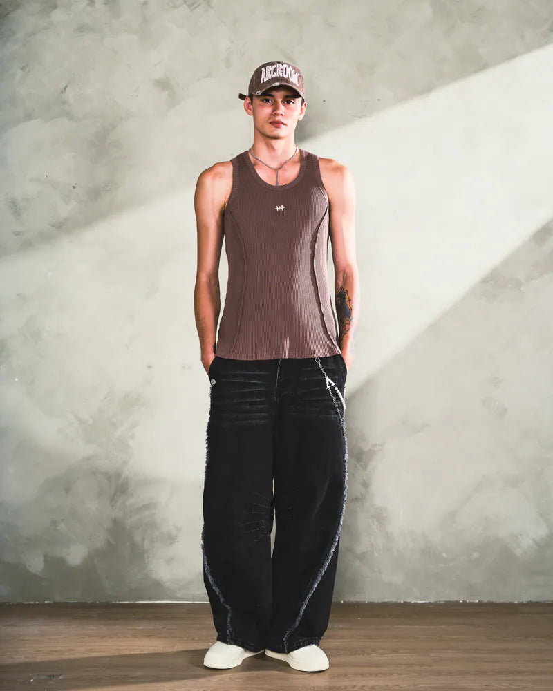 ARC TANK TOP - BROWN