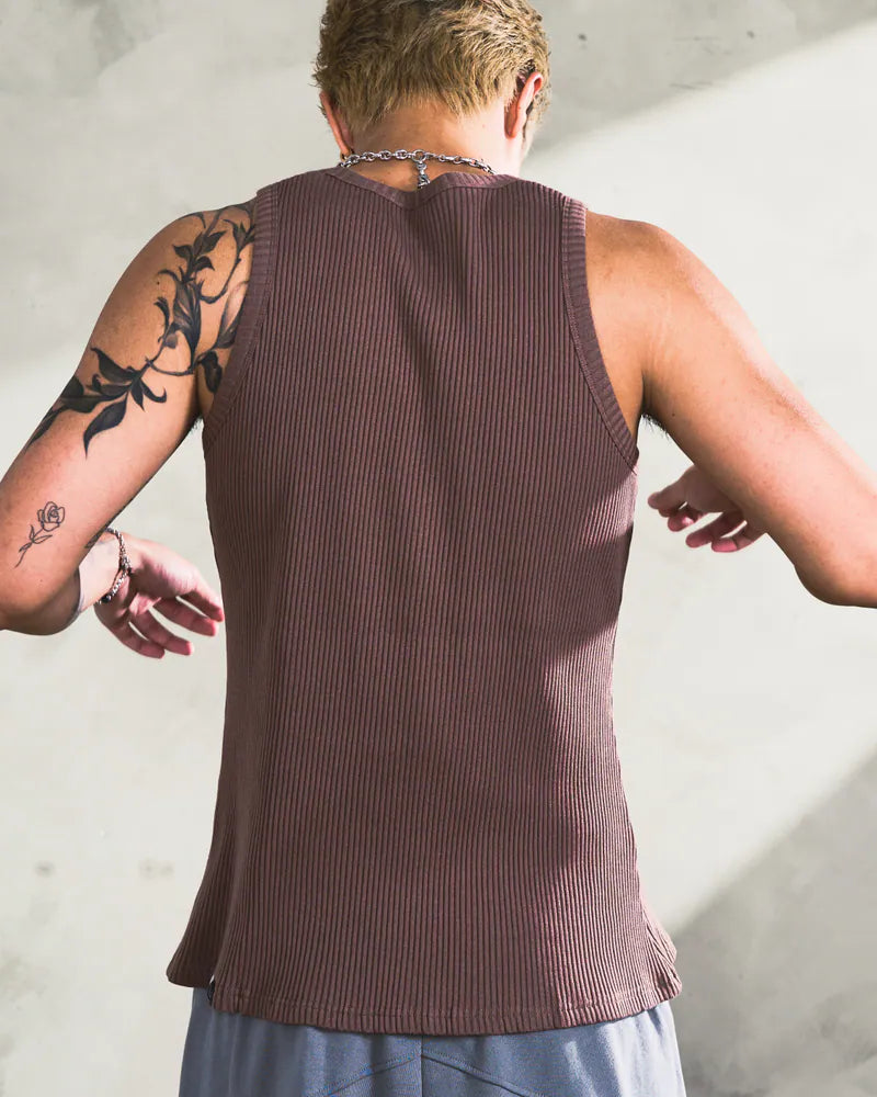 ARC TANK TOP - BROWN