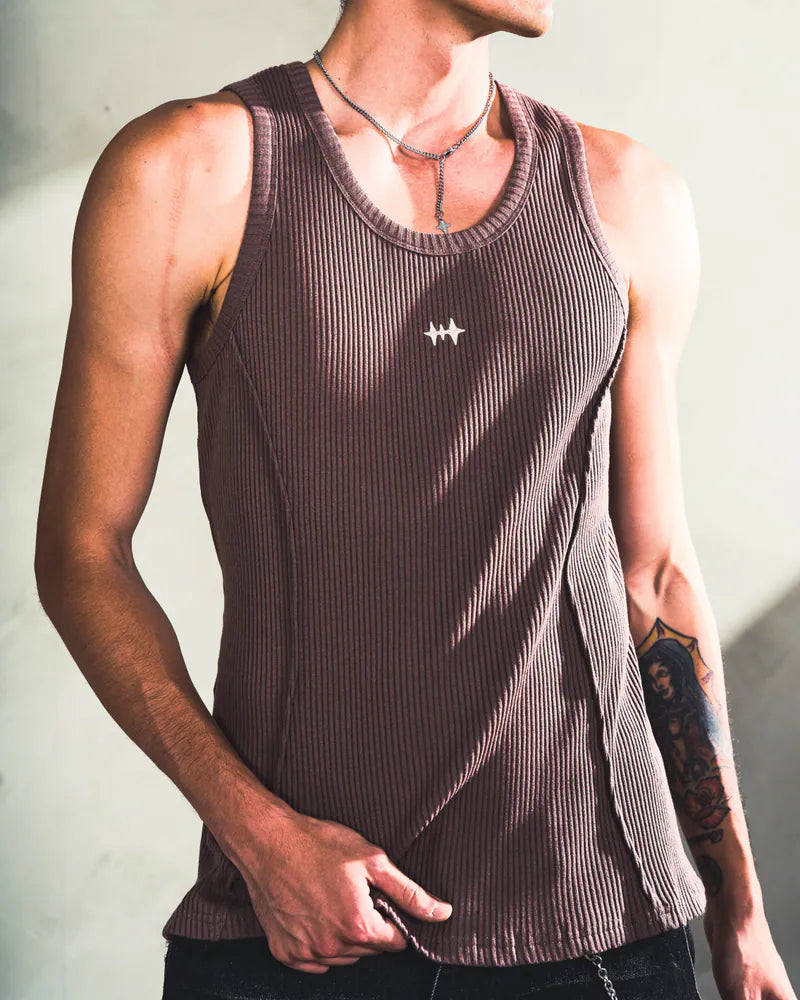 ARC TANK TOP - BROWN