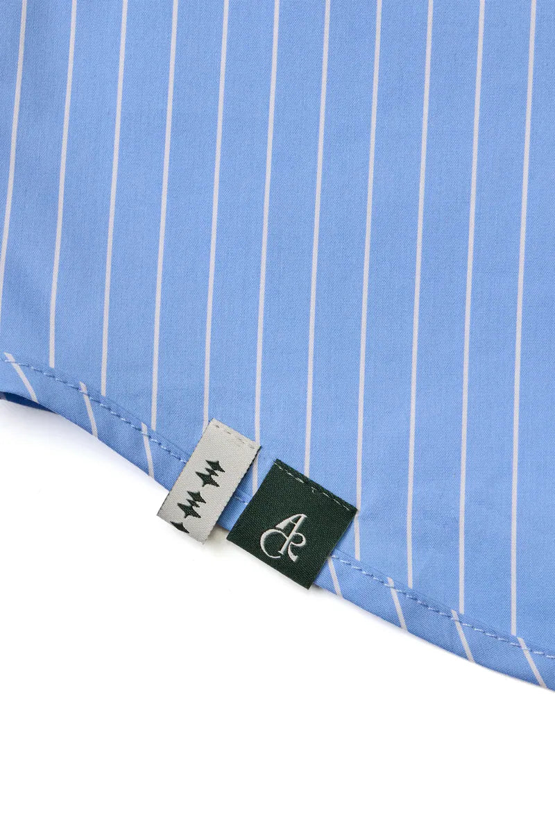 ARC STRIPED CURSIVE SHIRT - BLUE