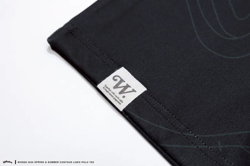 WODEN 2026 Spring & Summer 037 Contour Lines Polo Tee
