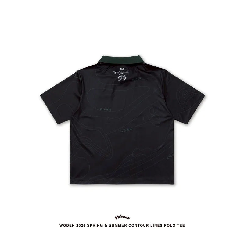 WODEN 2026 Spring & Summer 037 Contour Lines Polo Tee