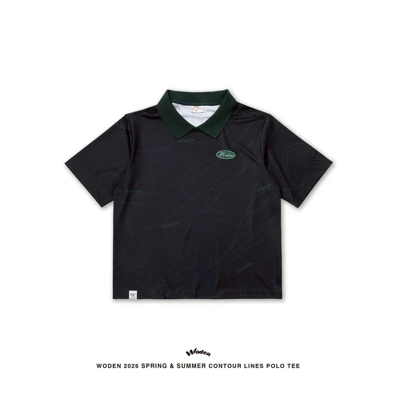WODEN 2026 Spring & Summer 037 Contour Lines Polo Tee