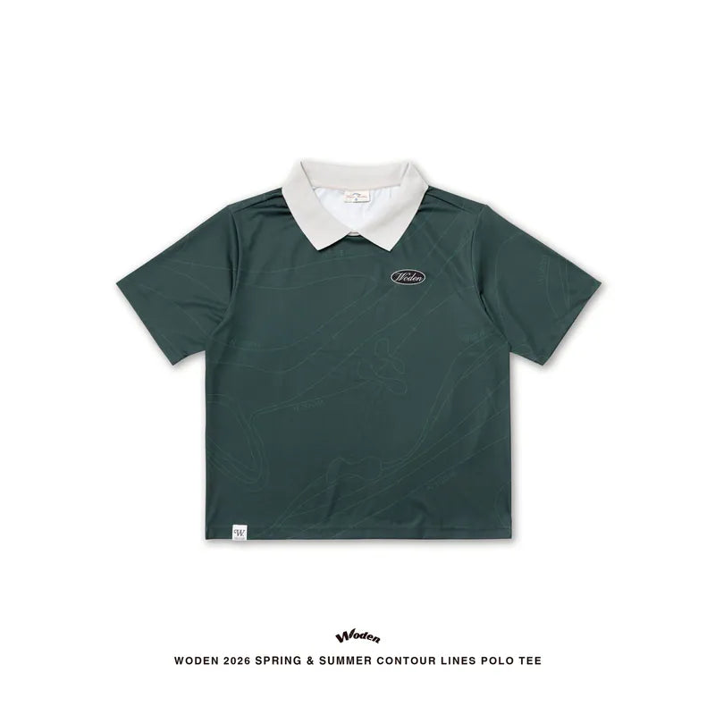 WODEN 2026 Spring & Summer 037 Contour Lines Polo Tee