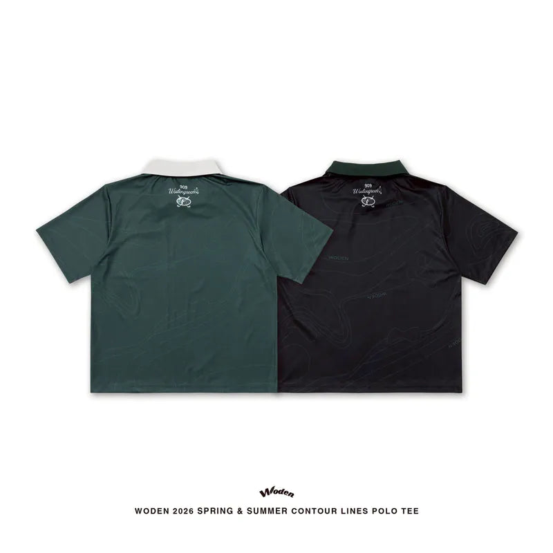 WODEN 2026 Spring & Summer 037 Contour Lines Polo Tee