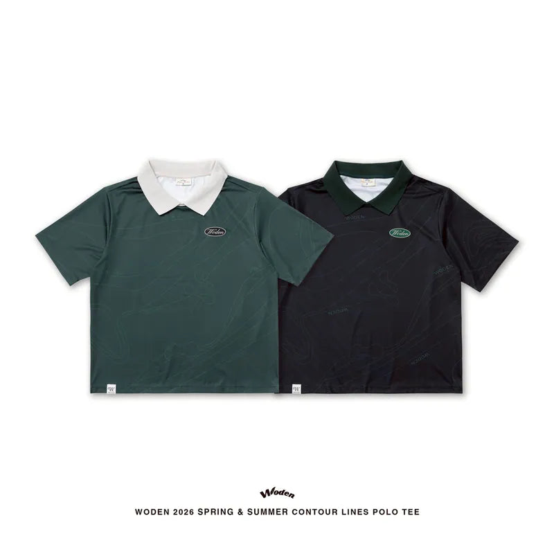 WODEN 2026 Spring & Summer 037 Contour Lines Polo Tee