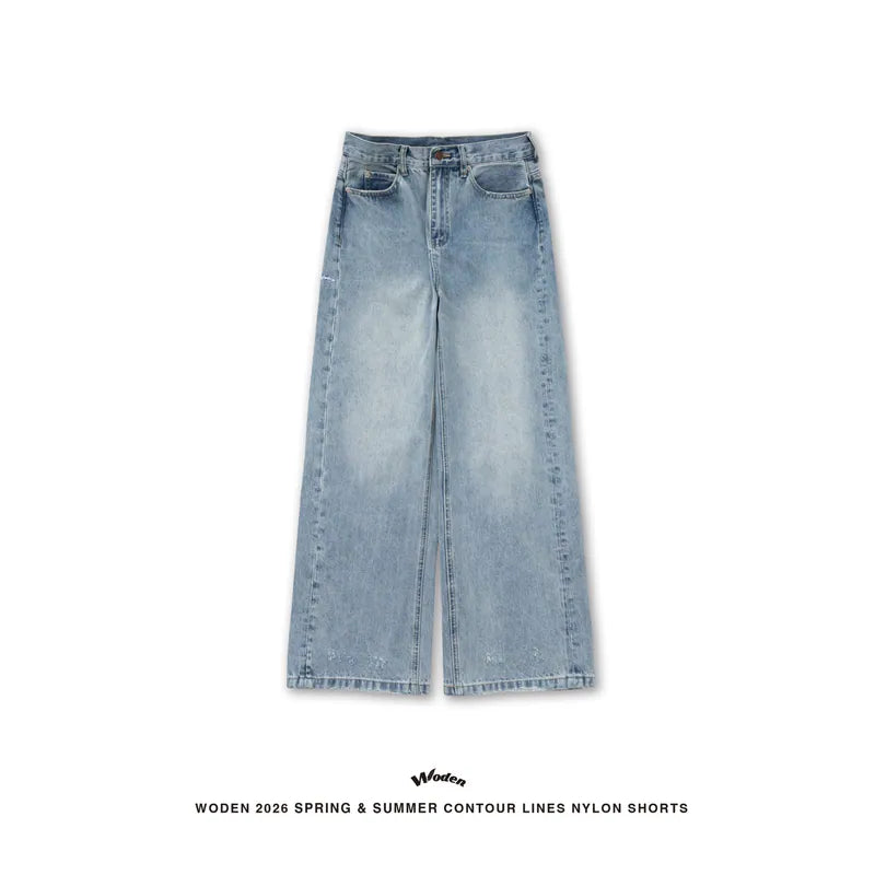 WODEN 2026 Spring & Summer 039 Wash Straight-leg Jeans