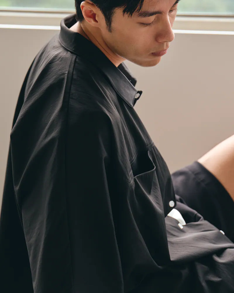 P.B.P - LOOSE POCKET SHIRT - BLACK
