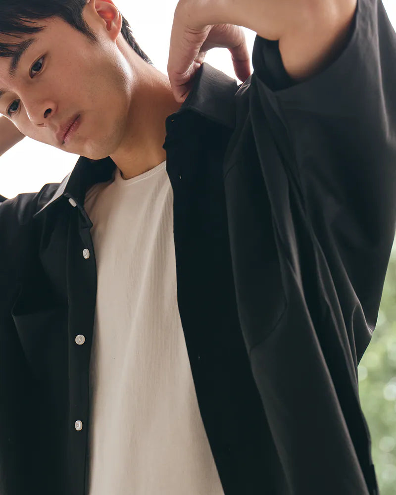 P.B.P - LOOSE POCKET SHIRT - BLACK