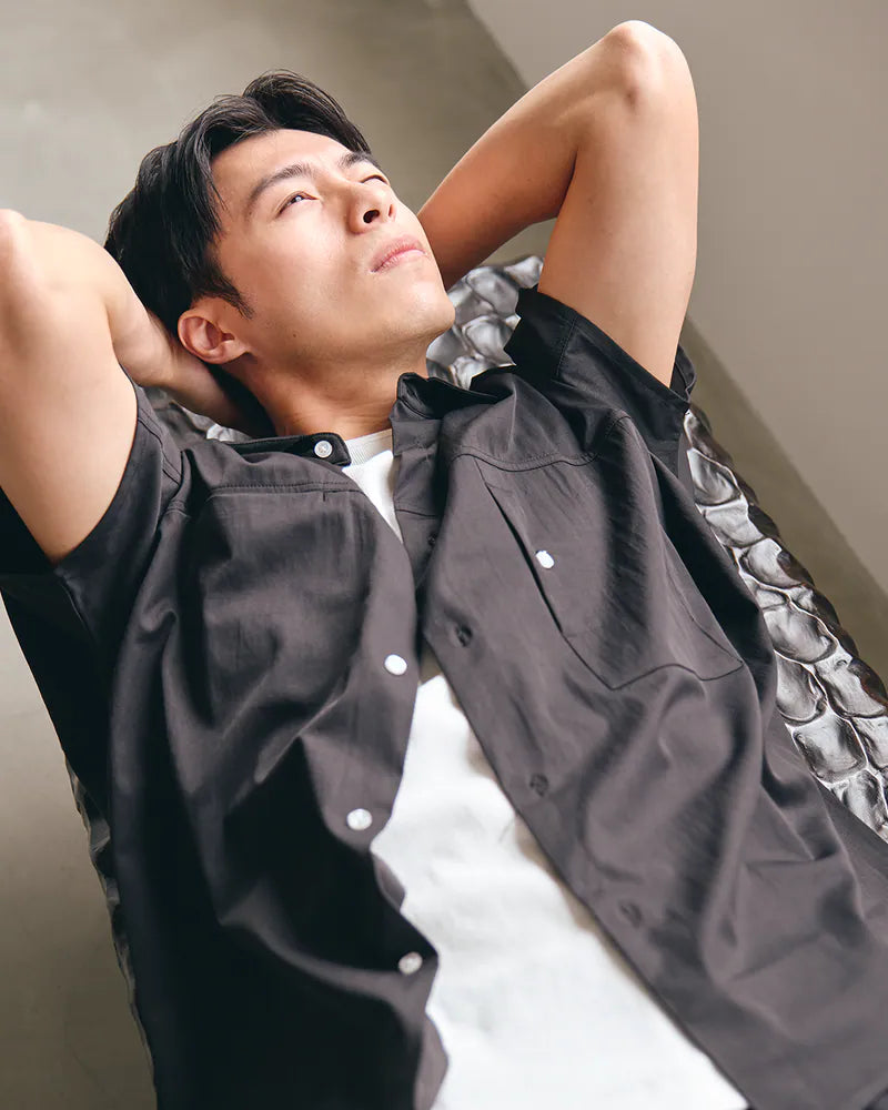 P.B.P - LOOSE POCKET SHIRT - BLACK
