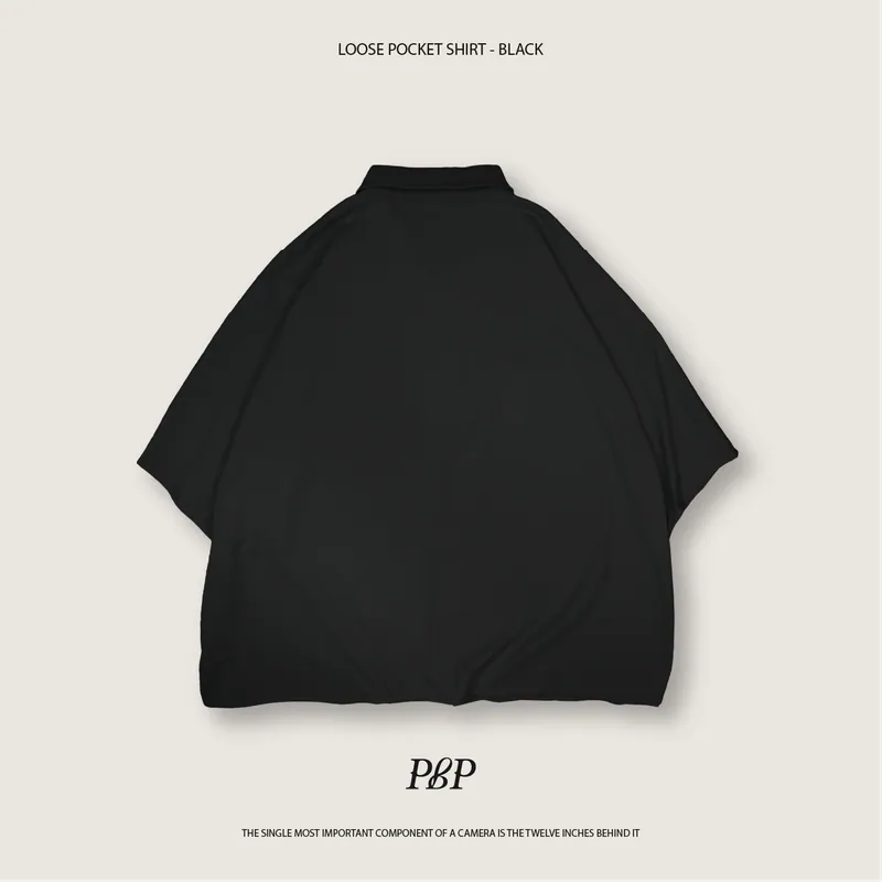 P.B.P - LOOSE POCKET SHIRT - BLACK