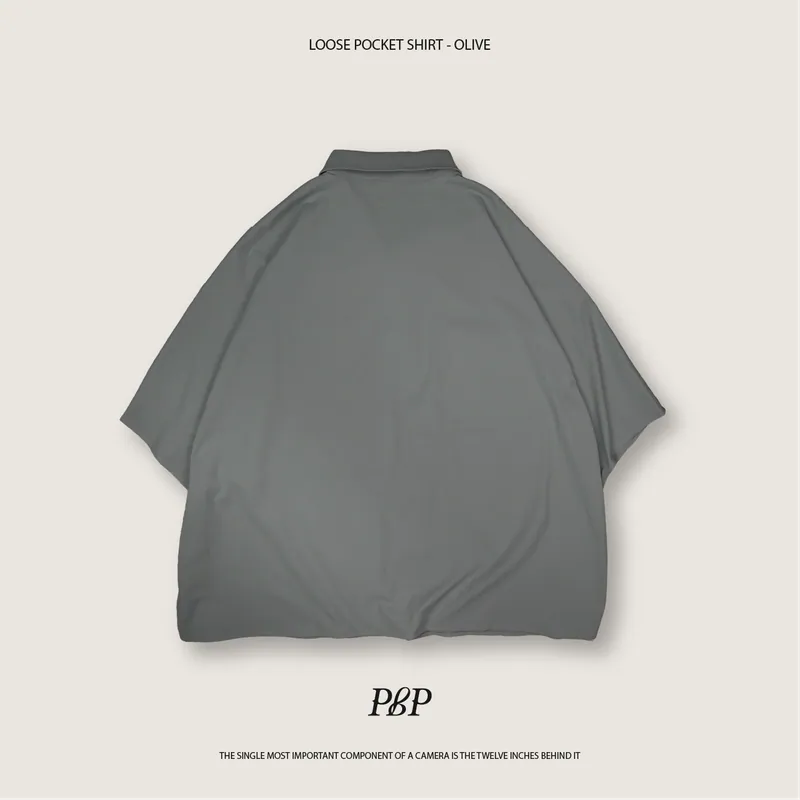 P.B.P - LOOSE POCKET SHIRT - OLIVE