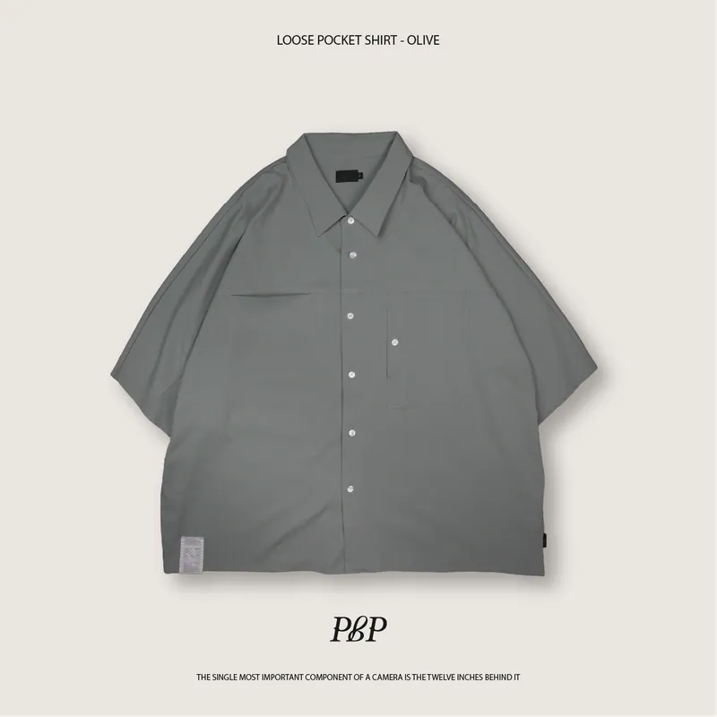 P.B.P - LOOSE POCKET SHIRT - OLIVE