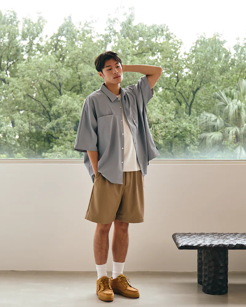 P.B.P - LOOSE POCKET SHIRT - BLUE