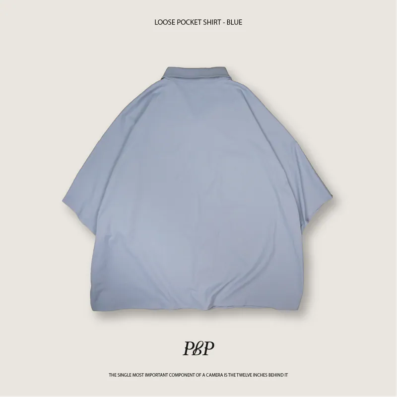 P.B.P - LOOSE POCKET SHIRT - BLUE