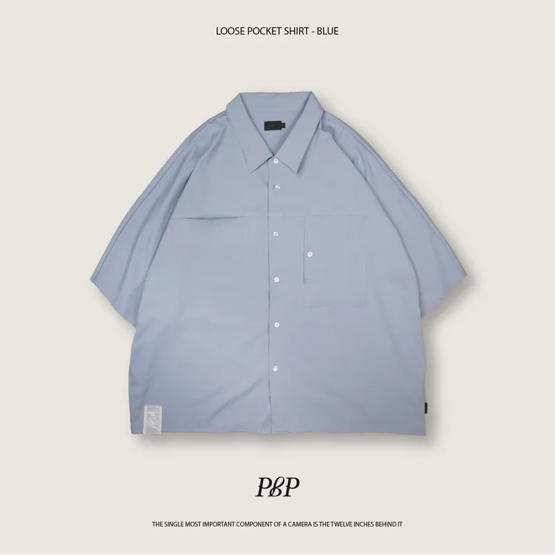 P.B.P - LOOSE POCKET SHIRT - BLUE