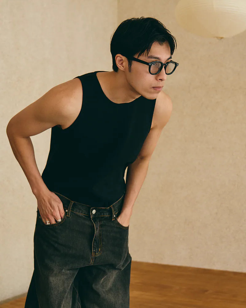 P.B.P - LOOSE-FIT JEANS - BLACK