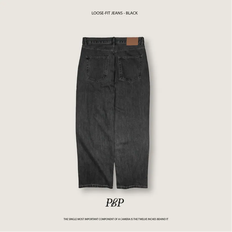 P.B.P - LOOSE-FIT JEANS - BLACK