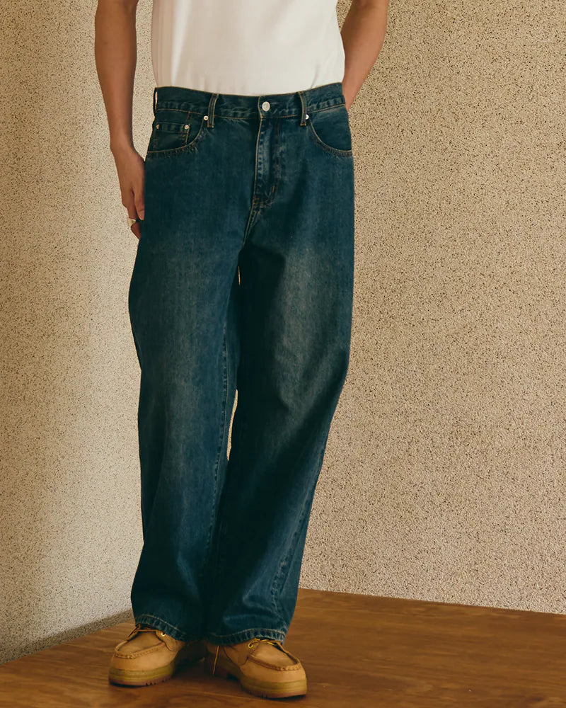 P.B.P - LOOSE-FIT JEANS - BLUE