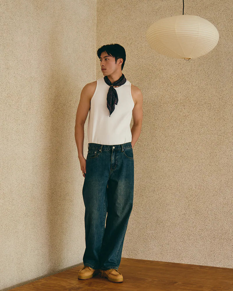 P.B.P - LOOSE-FIT JEANS - BLUE