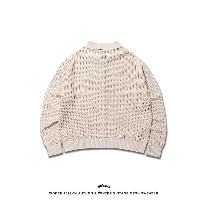 WODEN 2023-24 Autumn & Winter 028 Vintage Mesh Sweater