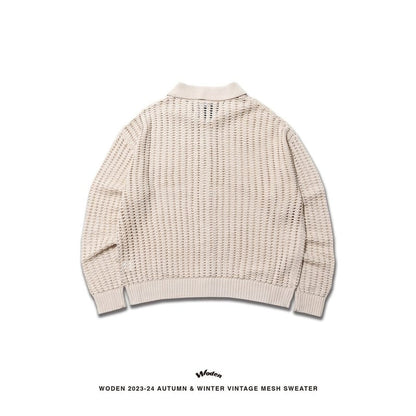 WODEN 2023-24 Autumn & Winter 028 Vintage Mesh Sweater
