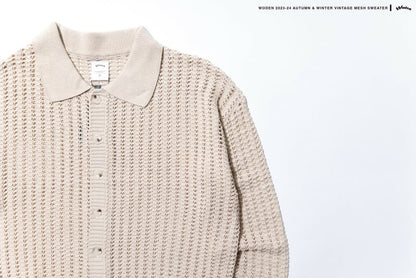 WODEN 2023-24 Autumn & Winter 028 Vintage Mesh Sweater