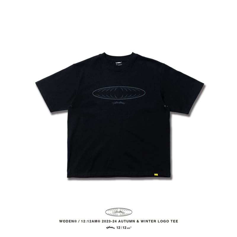 WODEN® / 12:12am® 2023-24 Autumn & Winter 036 LOGO tee 黑色