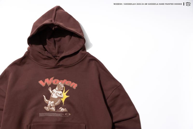 WODEN X Goodzila 032 Hand Painted Hoodie 咖啡