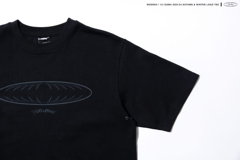 WODEN® / 12:12am® 2023-24 Autumn & Winter 036 LOGO tee 黑色