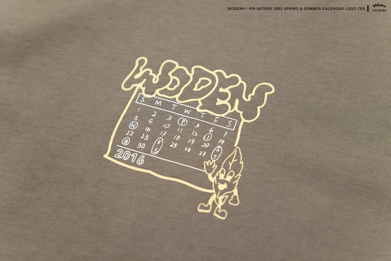 WODEN® / PIN SKTBS® 2023 Spring & Summer 063 Calendar LOGO tee