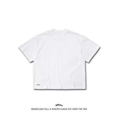 WODEN 2024 Fall & Winter 036 Clean Cut Crop Top Tee