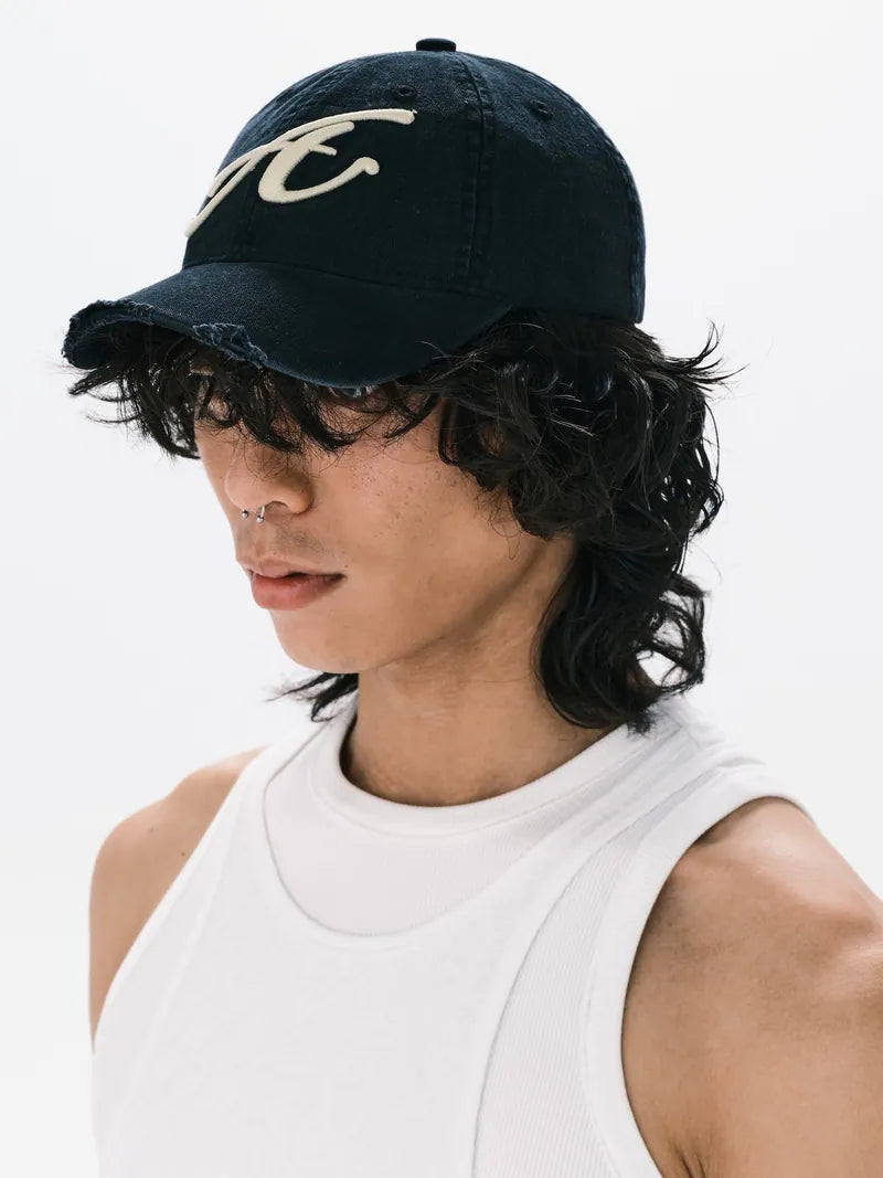 ANOWHEREMAN Raw Edge Baseball Cap