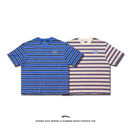 WODEN 2024 Spring & Summer 029 Wash Striped Tee