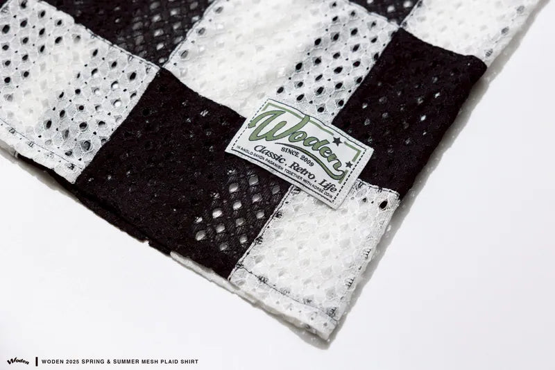 WODEN 2025 Spring & Summer Mesh Plaid Shirt