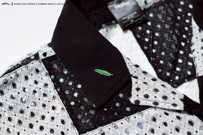 WODEN 2025 Spring & Summer Mesh Plaid Shirt