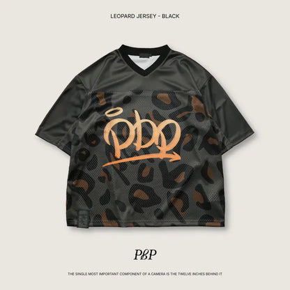 P.B.P - LEOPARD JERSEY - BLACK