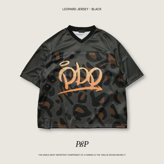P.B.P - LEOPARD JERSEY - BLACK