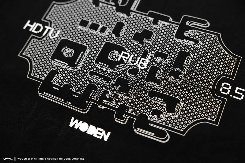 WODEN 2024 Spring & Summer 006 QR-code LOGO Tee