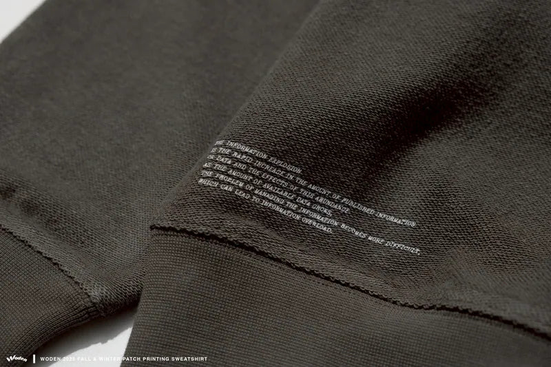 WODEN 2025 Fall & Winter 004 Patchwork Printing Sweatshirt