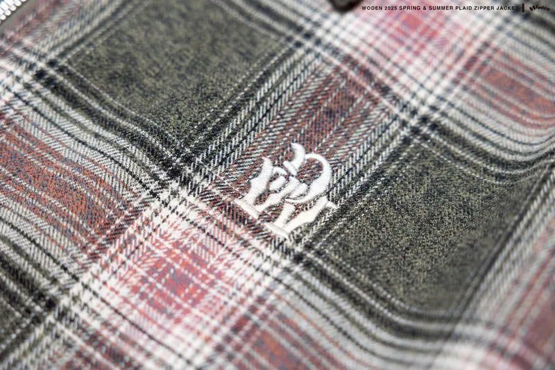 WODEN 2025 Fall & Winter 001 Plaid Zipper Jacket