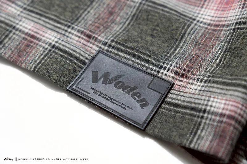 WODEN 2025 Fall & Winter 001 Plaid Zipper Jacket