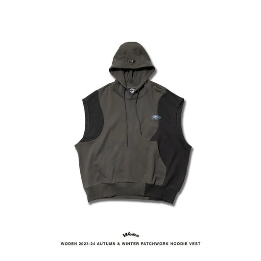 WODEN 2023 Autumn & Winter 042 Patchwork hoodie Vest
