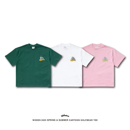 WODEN 2025 Spring & Summer 026 Cartoon Golfbear Tee