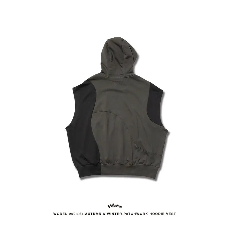 WODEN 2023 Autumn & Winter 042 Patchwork hoodie Vest