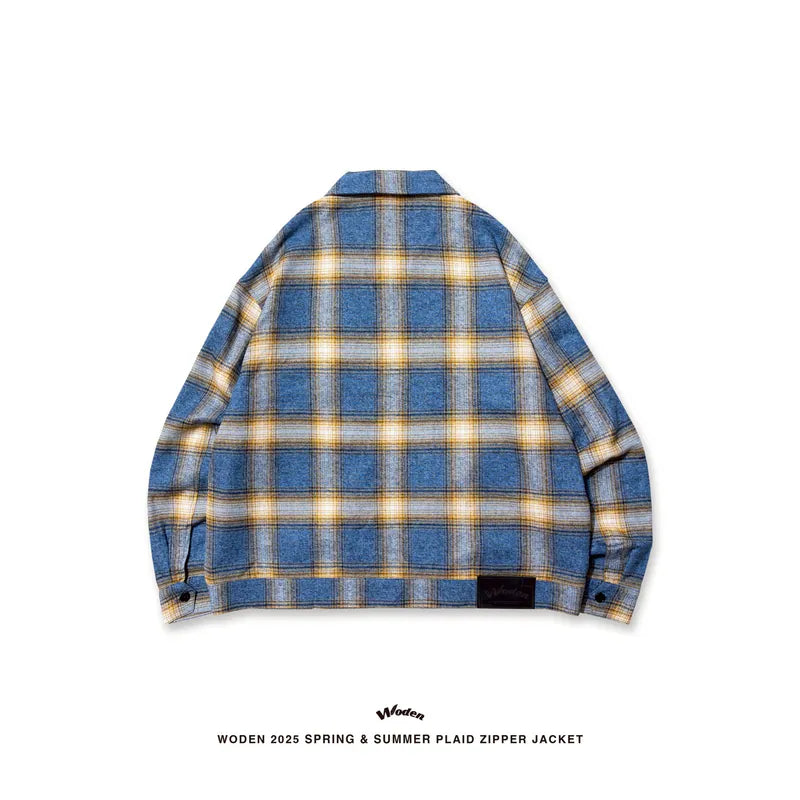 WODEN 2025 Fall & Winter 001 Plaid Zipper Jacket