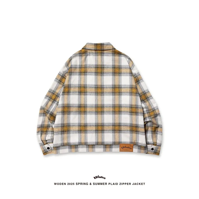 WODEN 2025 Fall & Winter 001 Plaid Zipper Jacket