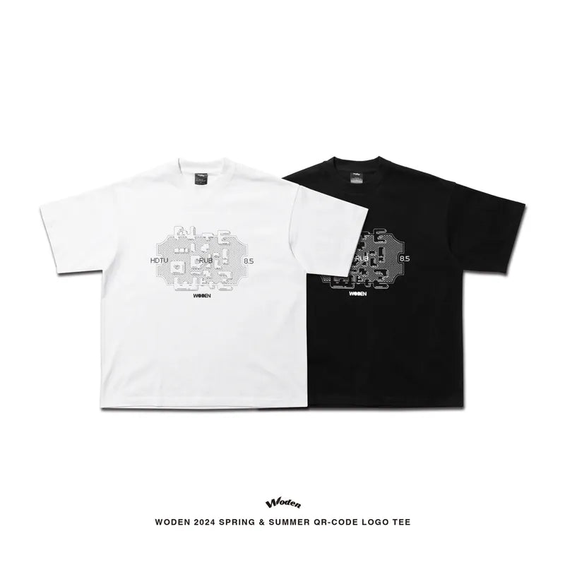 WODEN 2024 Spring & Summer 006 QR-code LOGO Tee