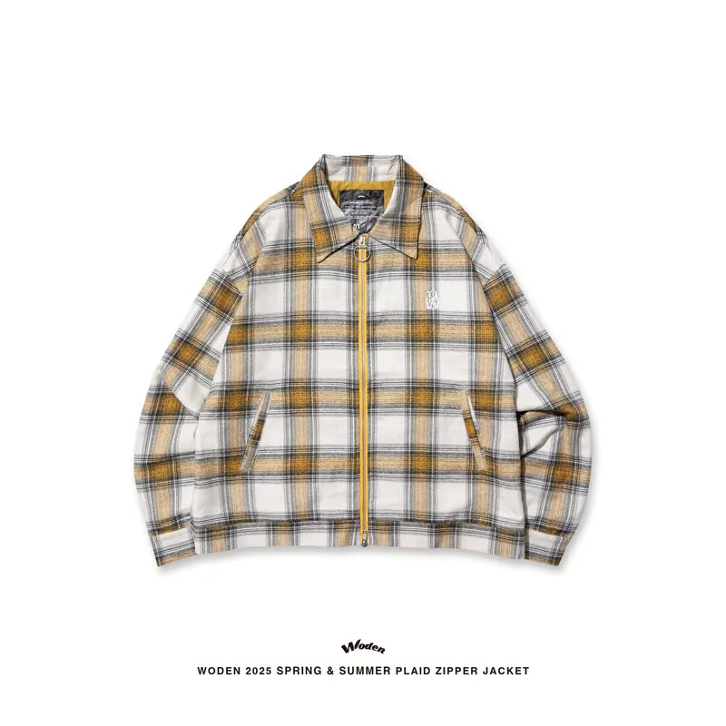 WODEN 2025 Fall & Winter 001 Plaid Zipper Jacket